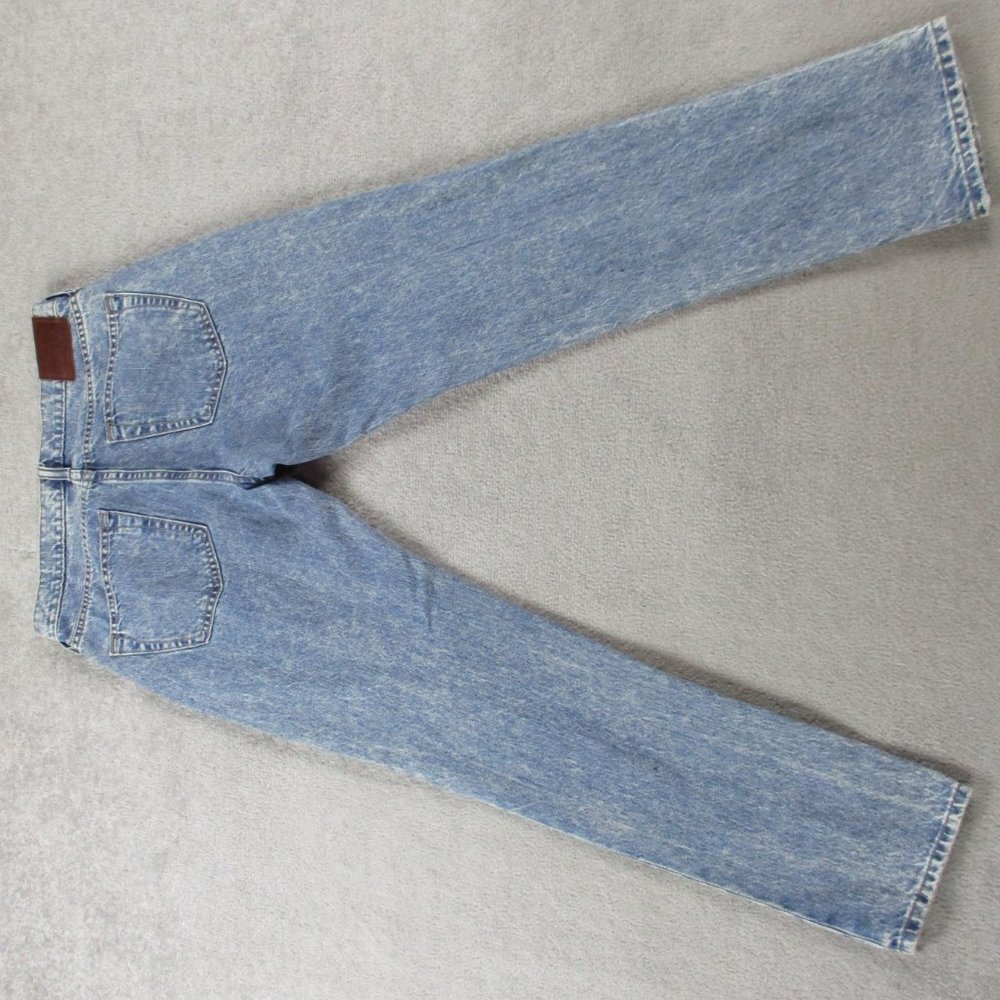 Abercrombie & Fitch Jeans Mens 28x30 Blue Denim Rustin Custom Painted ATL Hawks - Picture 5 of 11
